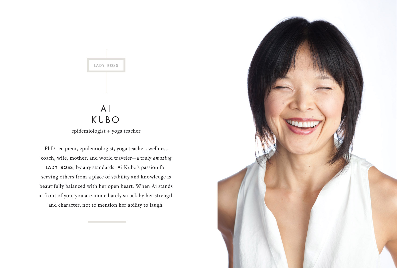 Print - Ai Kubo, Epidemiologist + Yoga Teacher