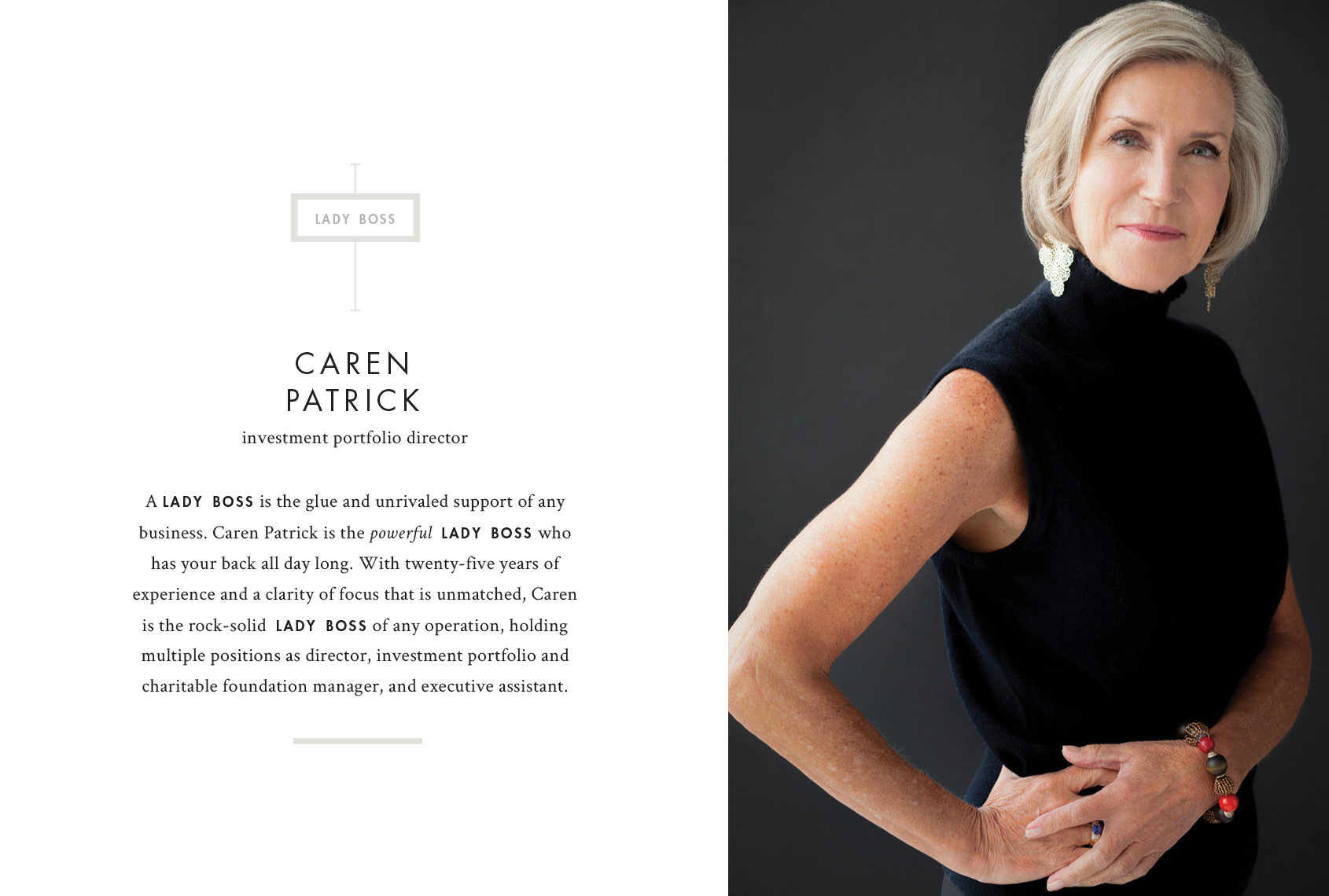 Print - Caren Patrick, Investment Portfolio Director